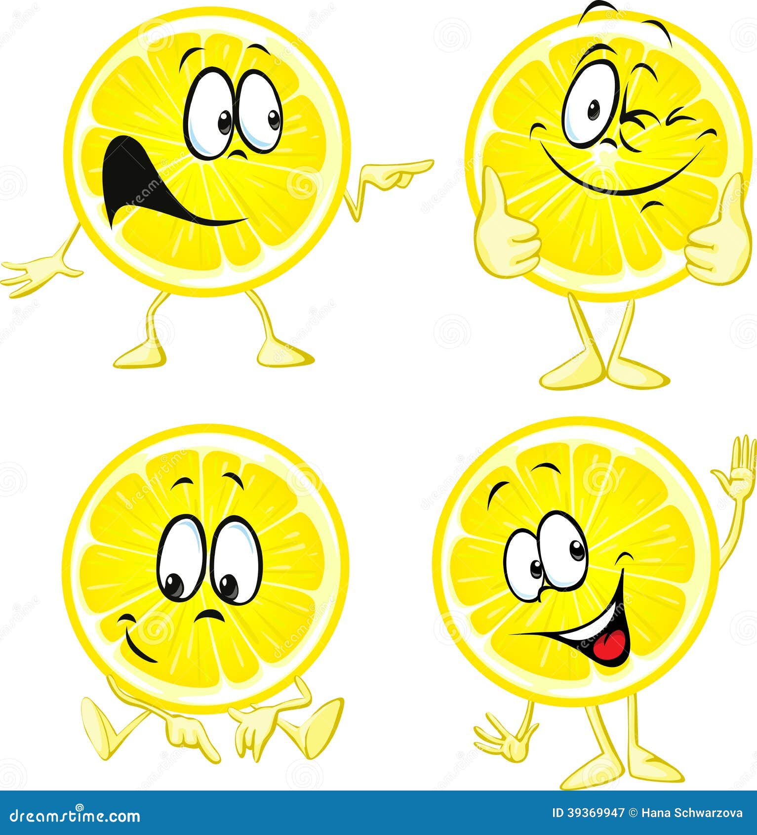 Lemon Cartoon - Funny Illustration Isolated Stock Vector - Illustration ...