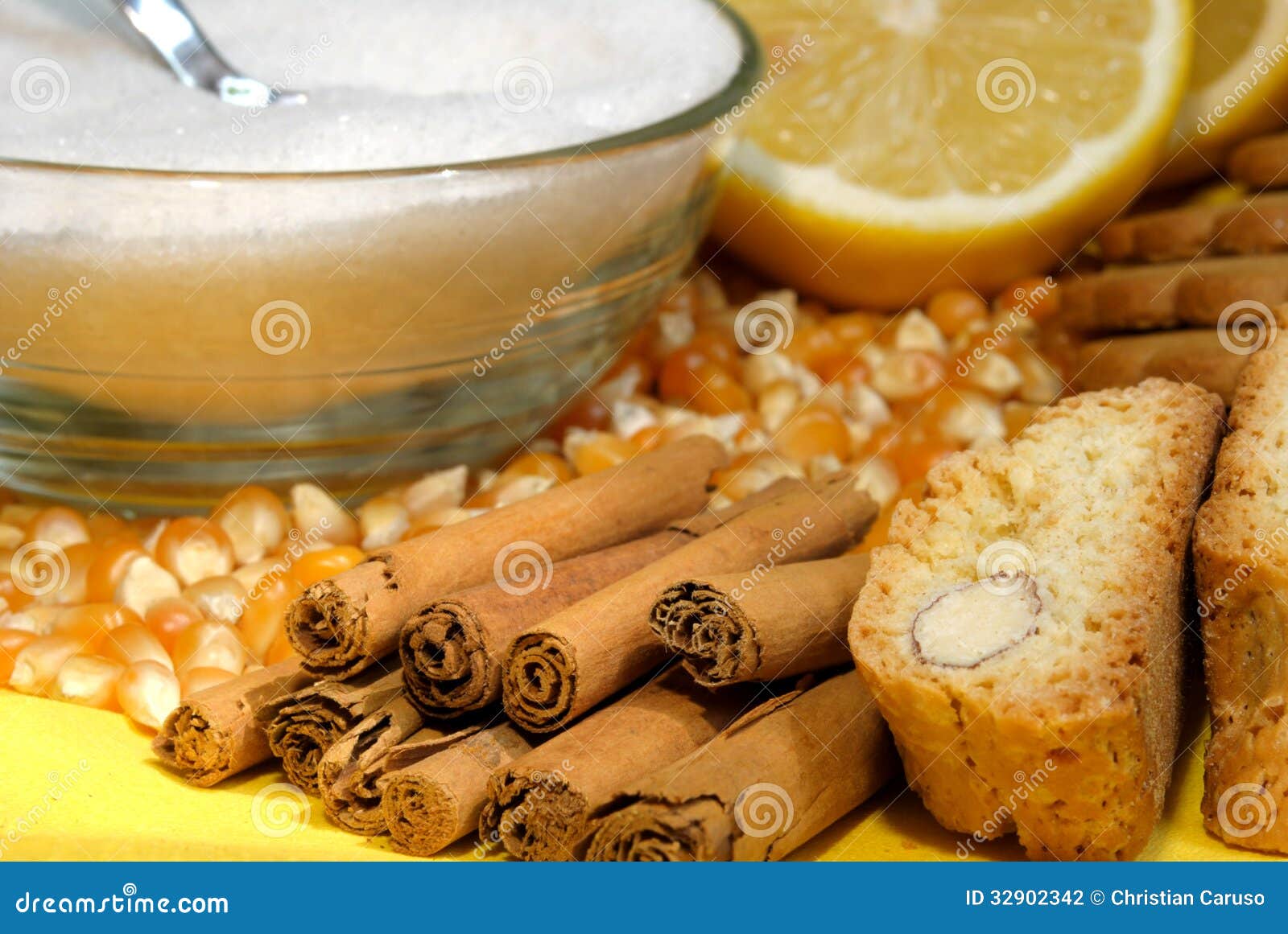 Lemon and cinnamon stock photo. Image of cake, breakfast 32902342