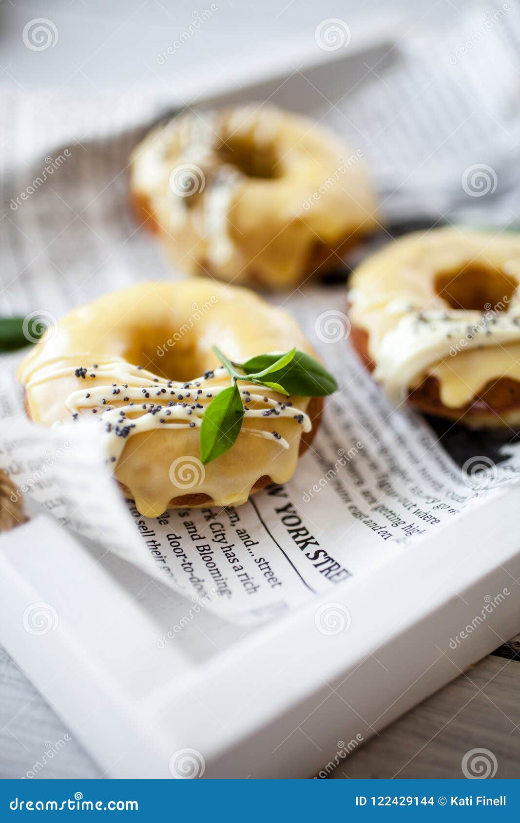 Lemon donuts stock photo. Image of glaze, donuts, chocolate 122429144
