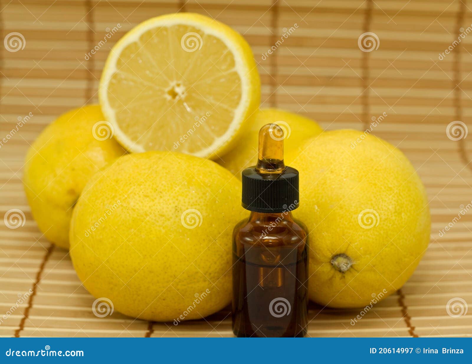 Lemon essential oil stock image. Image of alternative 20614997