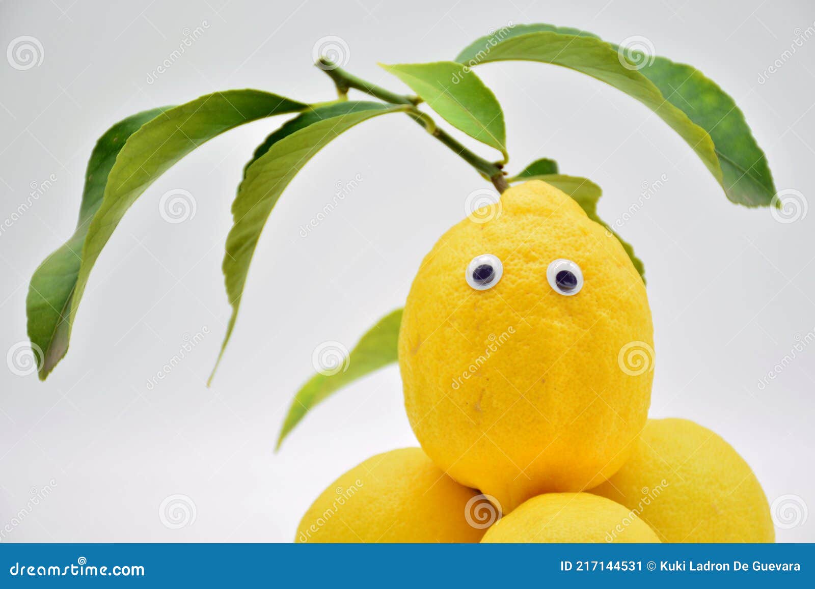 lemon with eyes