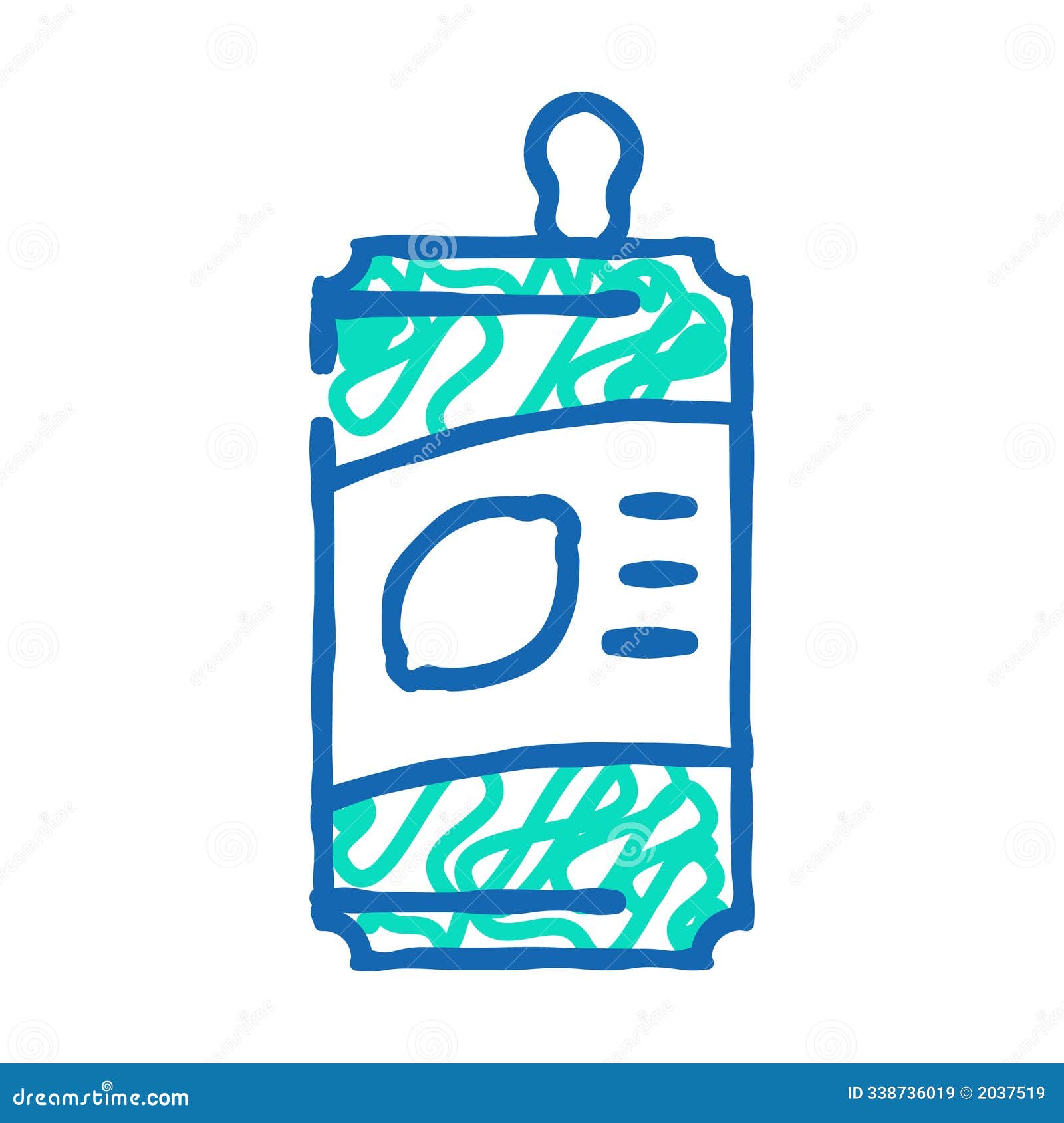 lemon flavored soda icon doodle 