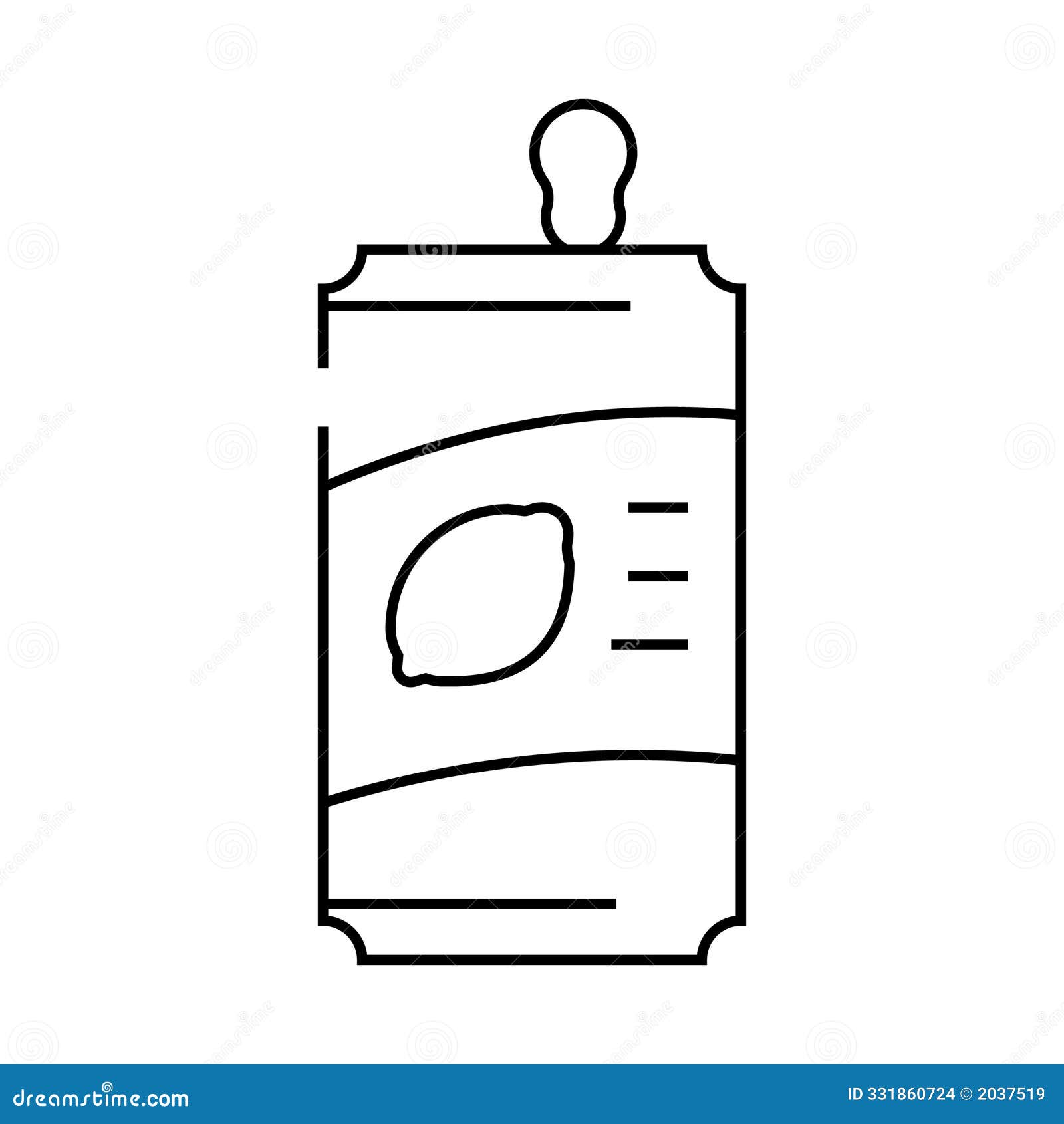 lemon flavored soda line icon  