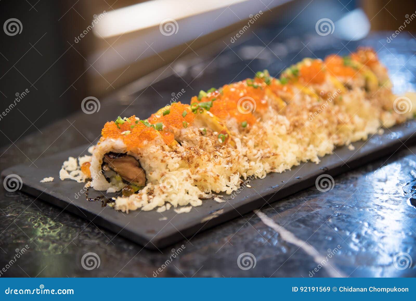Lemon fried sushi rolls stock image. Image of healthy 92191569