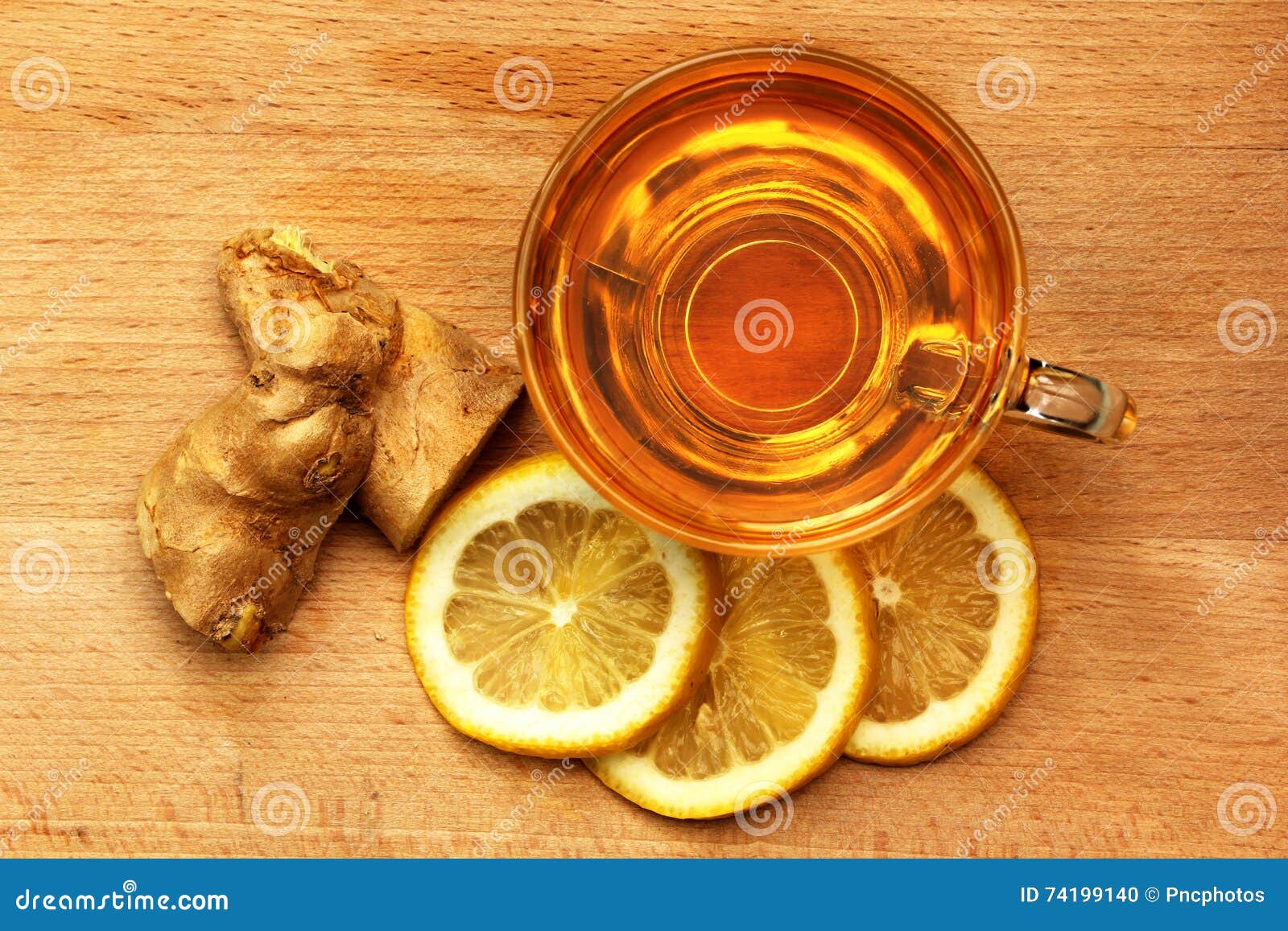 Lemon and Ginger Herbal Tea. Stock Photo Image of healthy, natural
