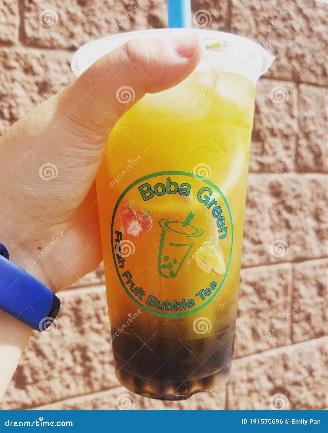 Lemon Green Tea with Tapioca Pearls Editorial Photo Image of juice