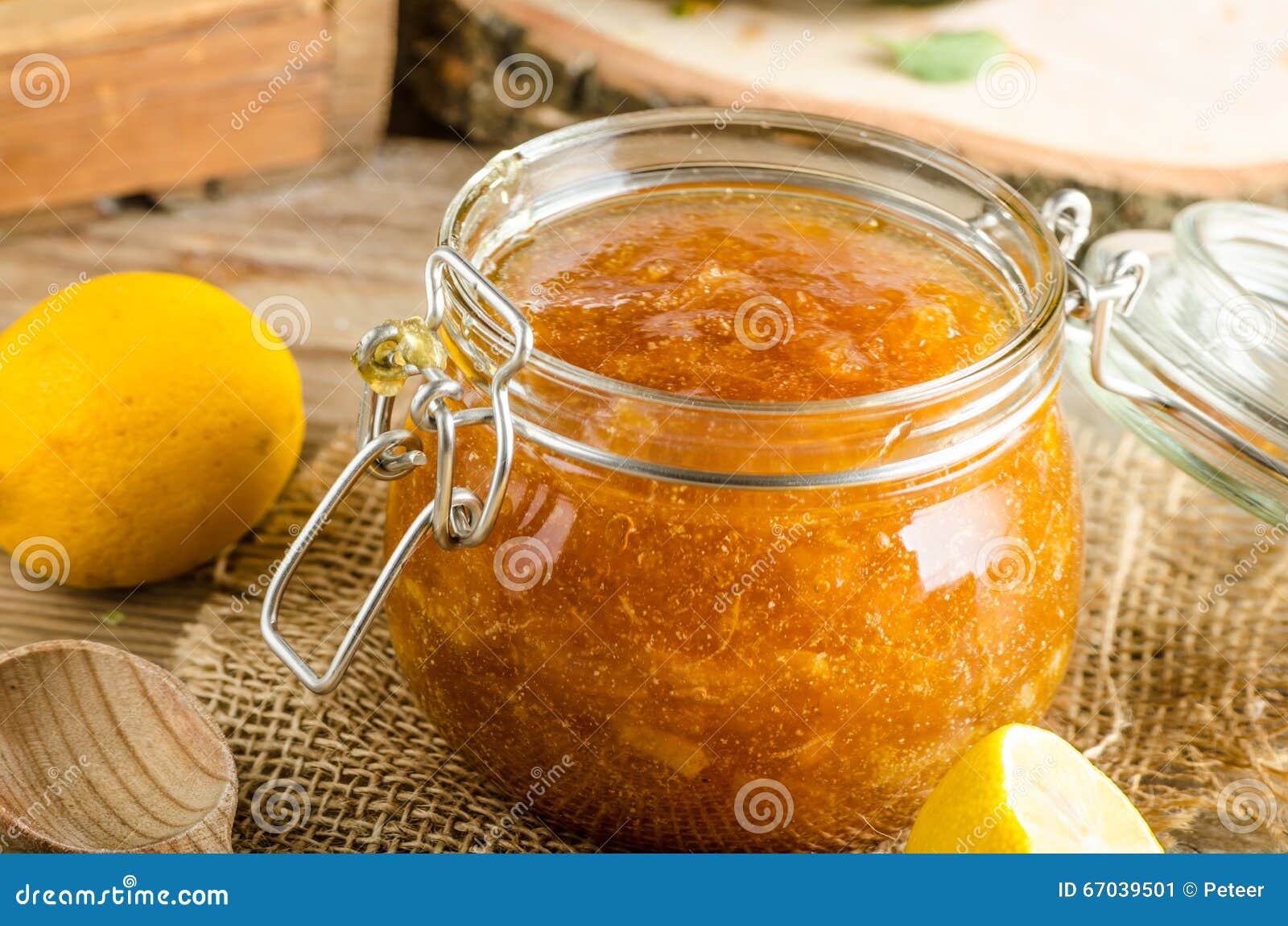 Lemon jam homemade stock image. Image of food, orange 67039501