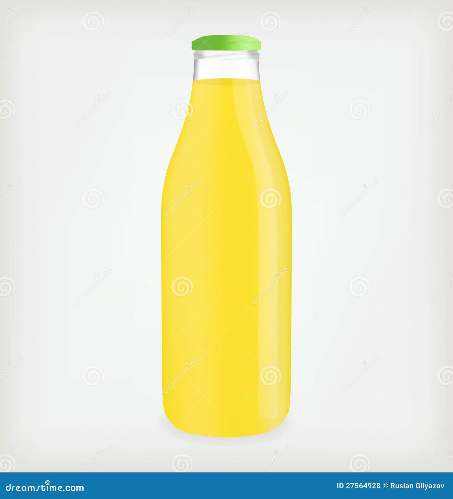 Lemon juice bottle. stock vector. Illustration of refreshing 27564928