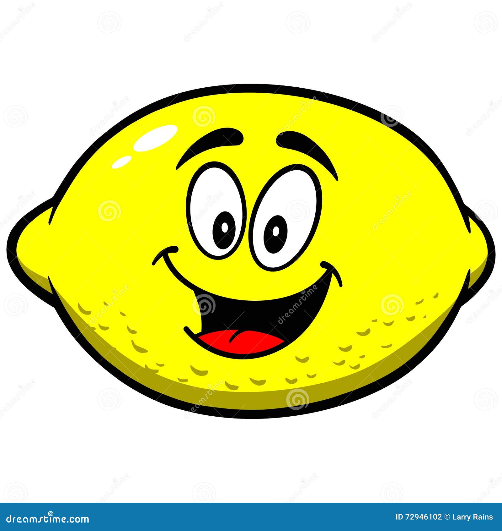 Lemon Mascot stock vector. Illustration of lemon, painting - 72946102