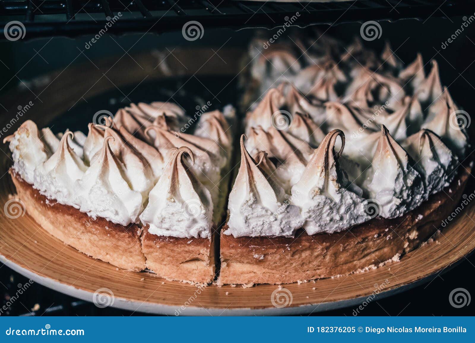lemon pie on a close-up portrait