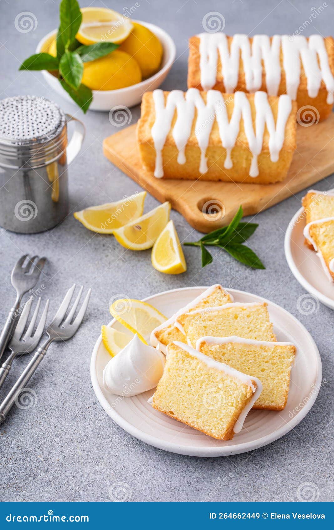 Lemon Pound Cake Frreshly Baked with Sugar Glaze Stock Image Image of cake, organic 264662449