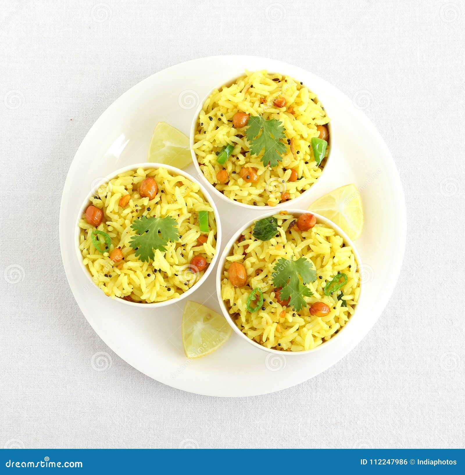 Lemon Rice South Indian Traditional and Popular Vegetarian Breakfast