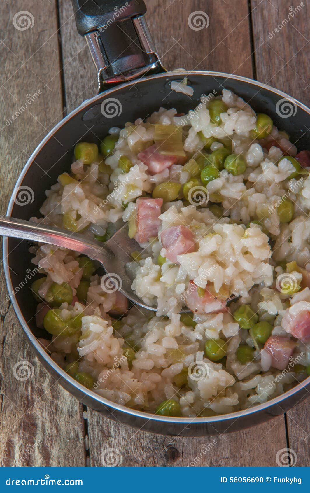 Lemon Risotto with Bacon and Peas Stock Photo Image of tasty, risotto