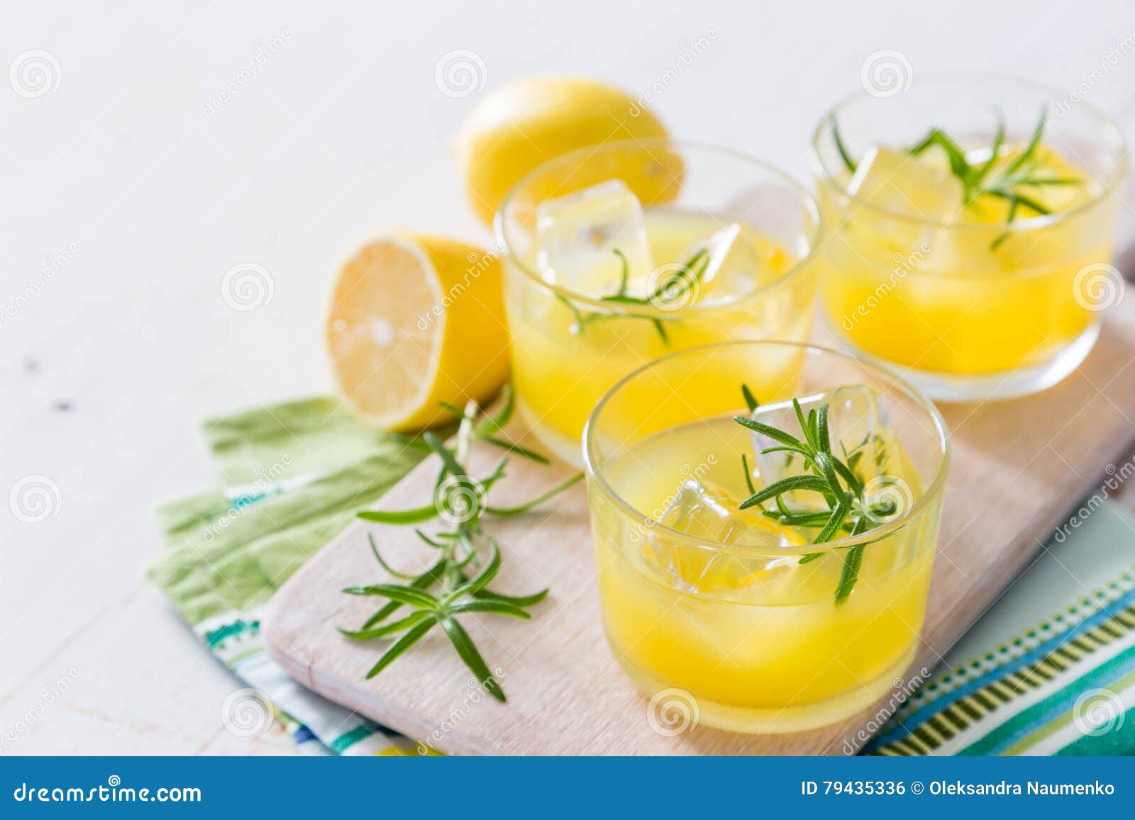 Lemon and Rosemary Cocktails Stock Photo Image of background, juice
