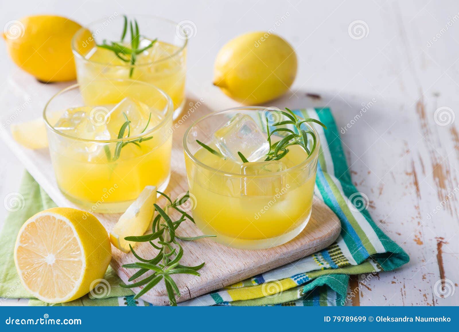 Lemon and Rosemary Cocktails Stock Image Image of cool, lemonade