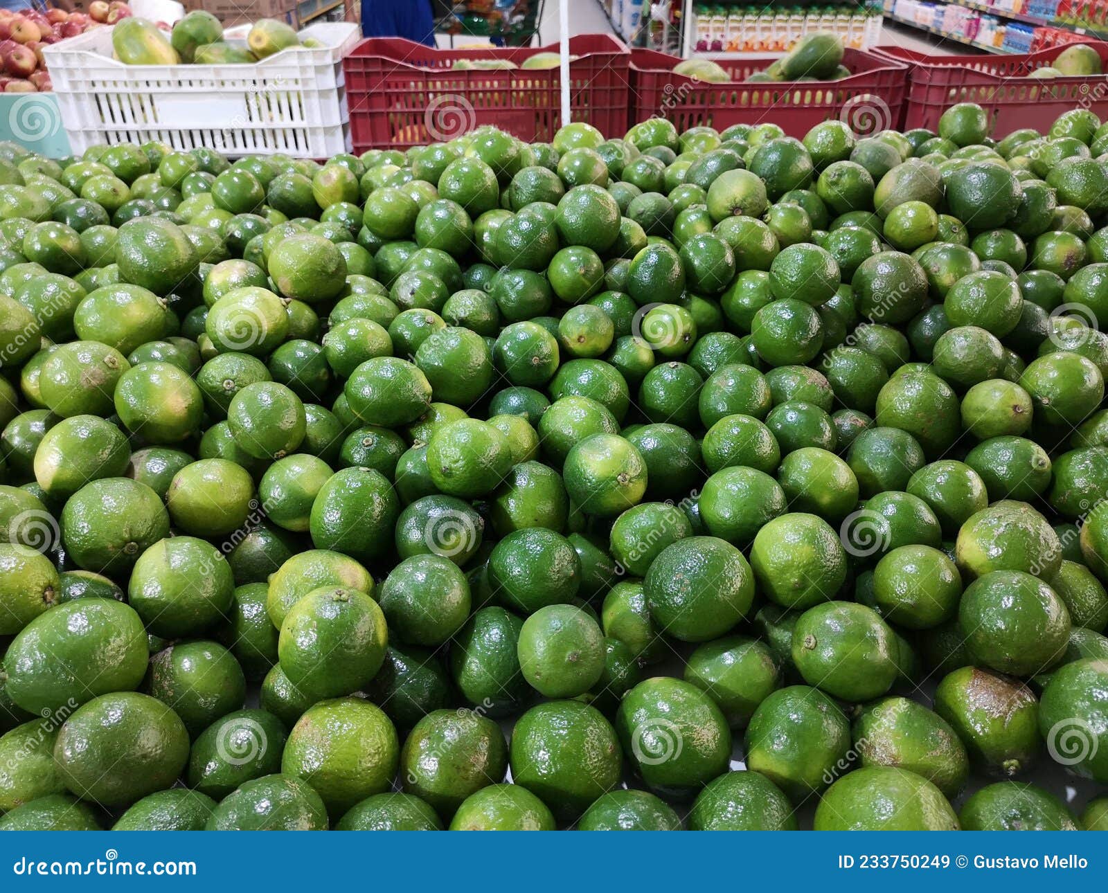 Lemon for Sale in the Supermarket Stock Image Image of market