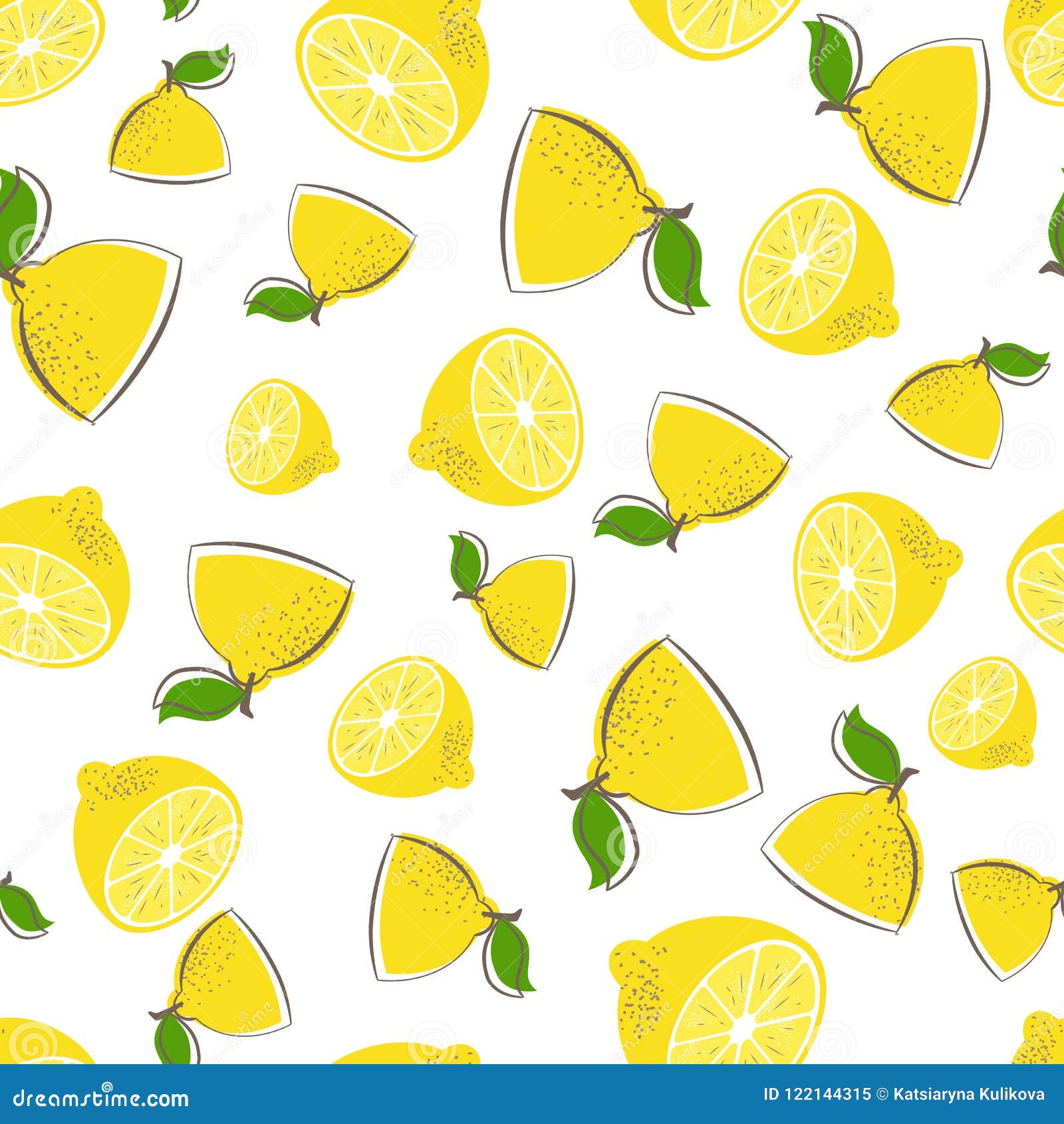 Lemon seamless pattern stock vector. Illustration of orchard - 122144315