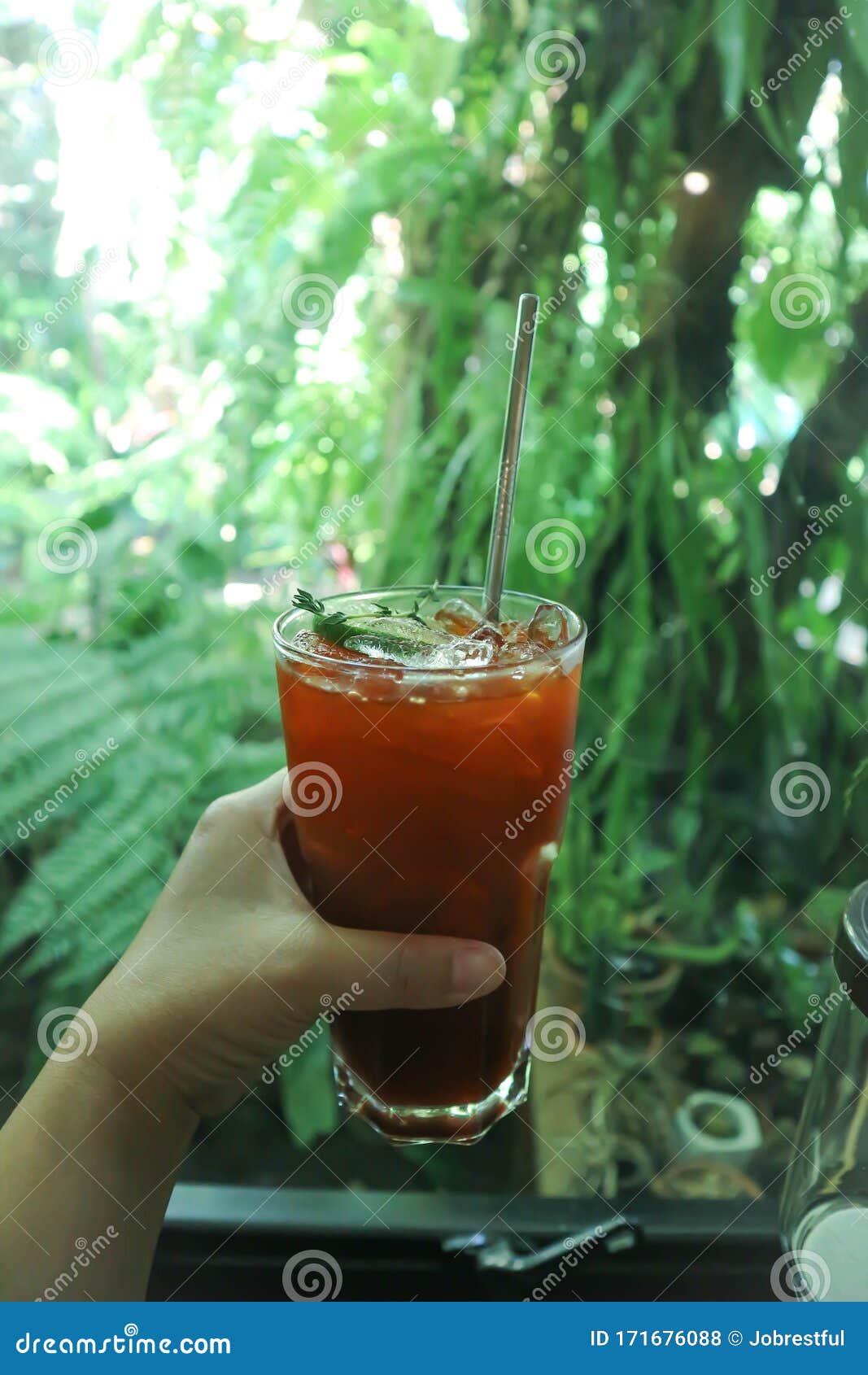 Lemon Tea or Cold Brew Coffee Stock Photo Image of holding, beverage
