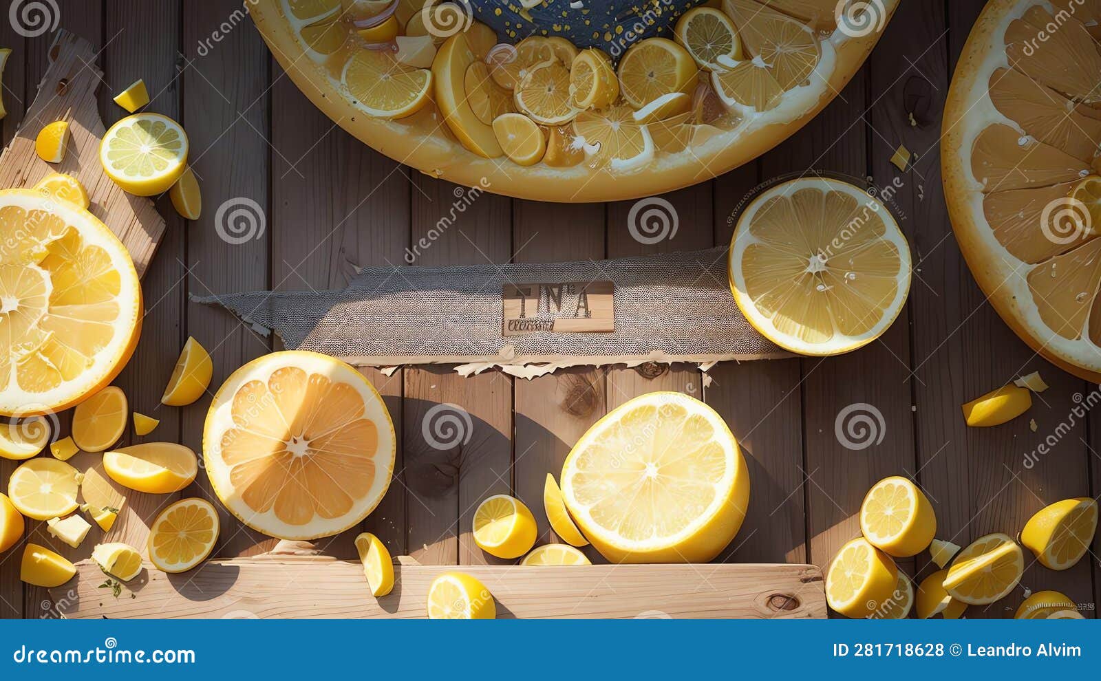 Lemonade Bliss National Lemonade Day Flag.AI Generated Stock