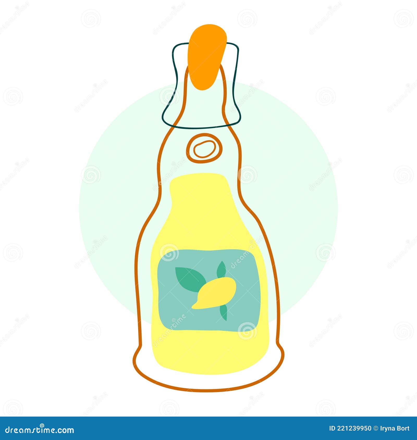 Lemonade bottle stock vector. Illustration of refreshment 221239950