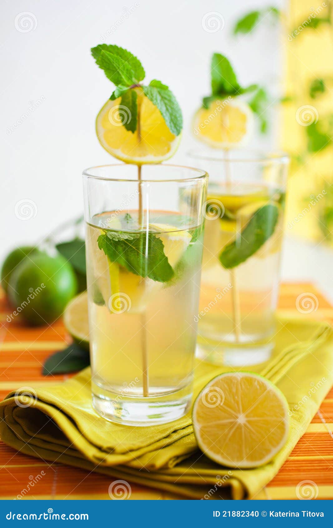 Lemonade with herbs stock photo. Image of lemonade, natural 21882340