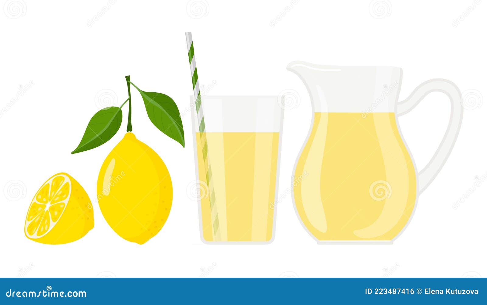 Jugs with citrus juice Royalty Free Vector Image