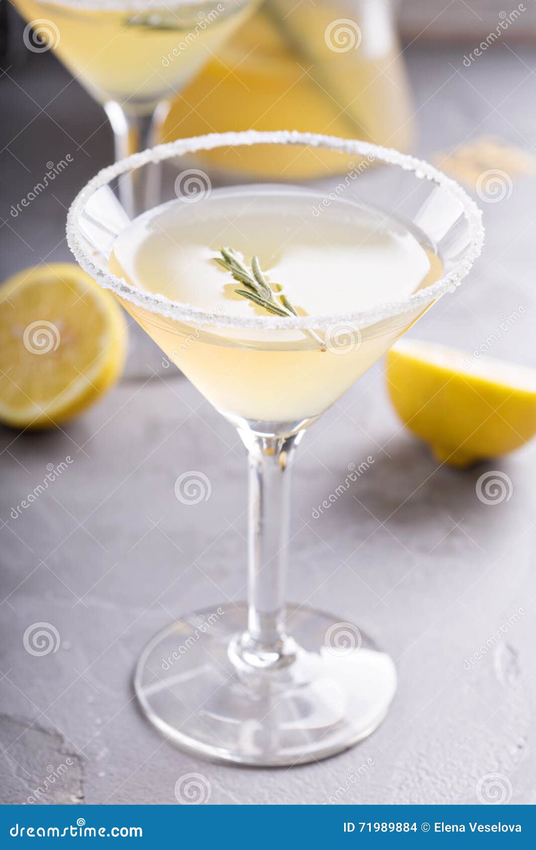 Lemonade Martini with Rosemary Stock Photo Image of lemon, healthy