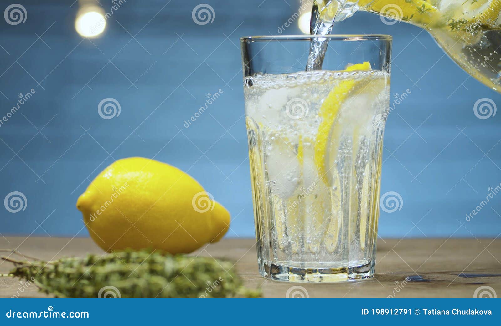 Lemonade Pouring into a Glass Stock Image Image of pouring, flowing