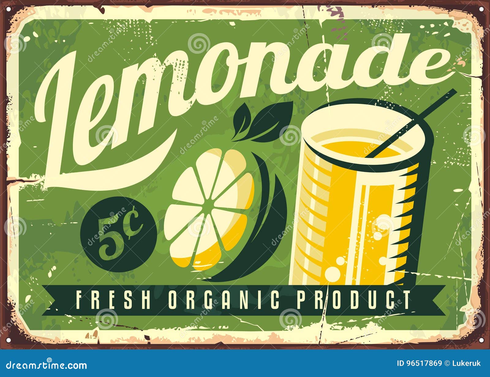 lemonade vintage tin sign