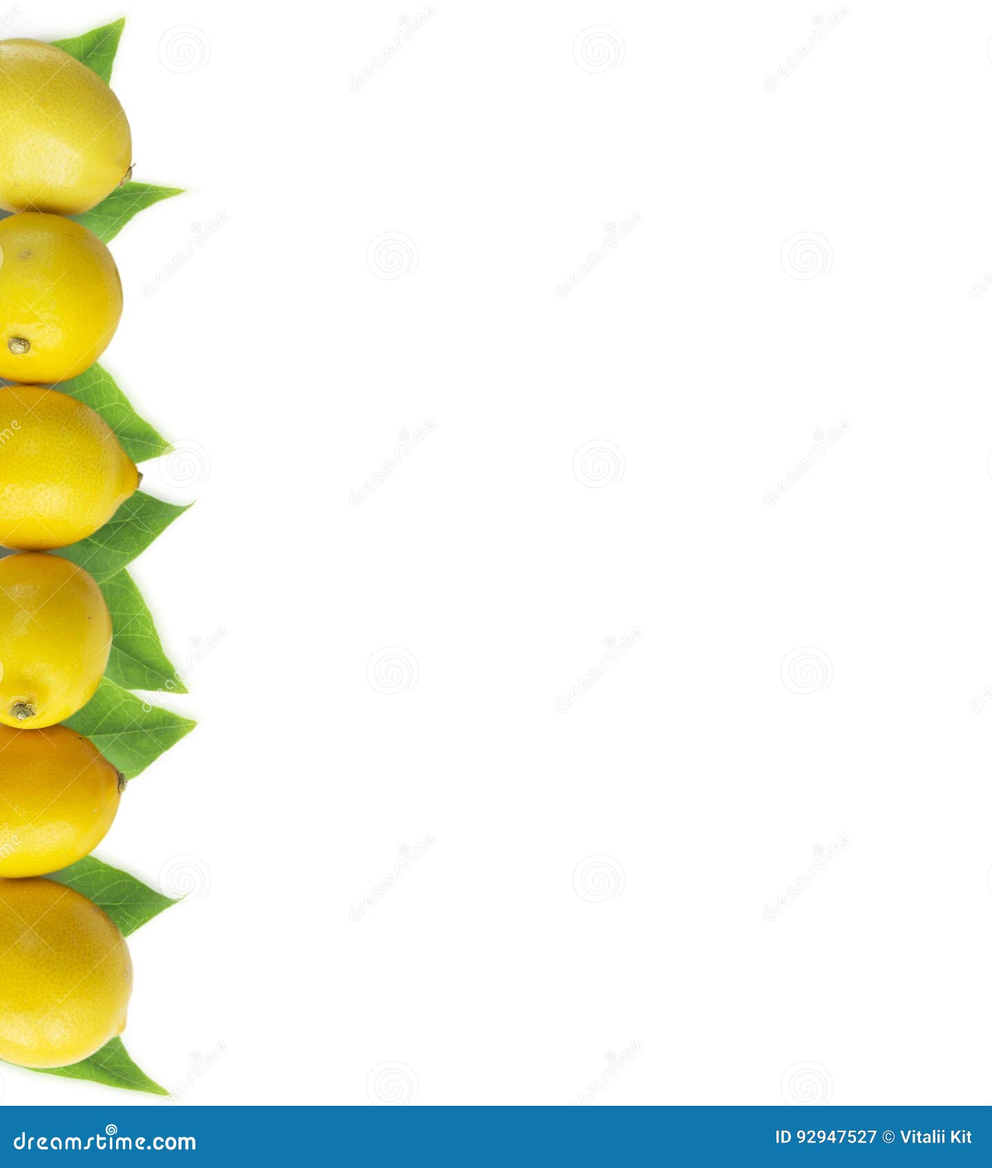 Lemons at Border of Image with Copy Space for Text Stock Image Image