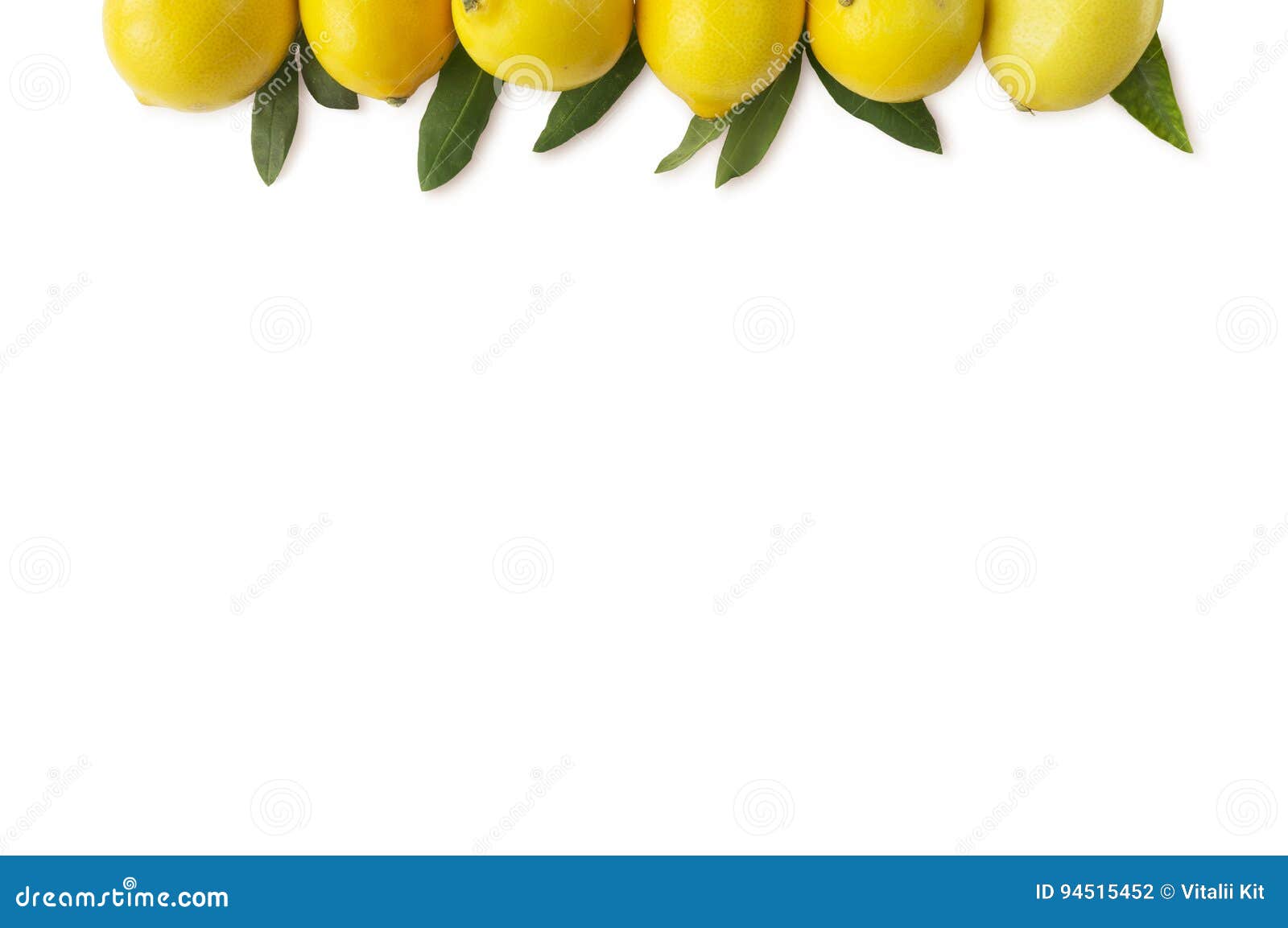 Lemons at Border of Image with Copy Space for Text Stock Photo Image
