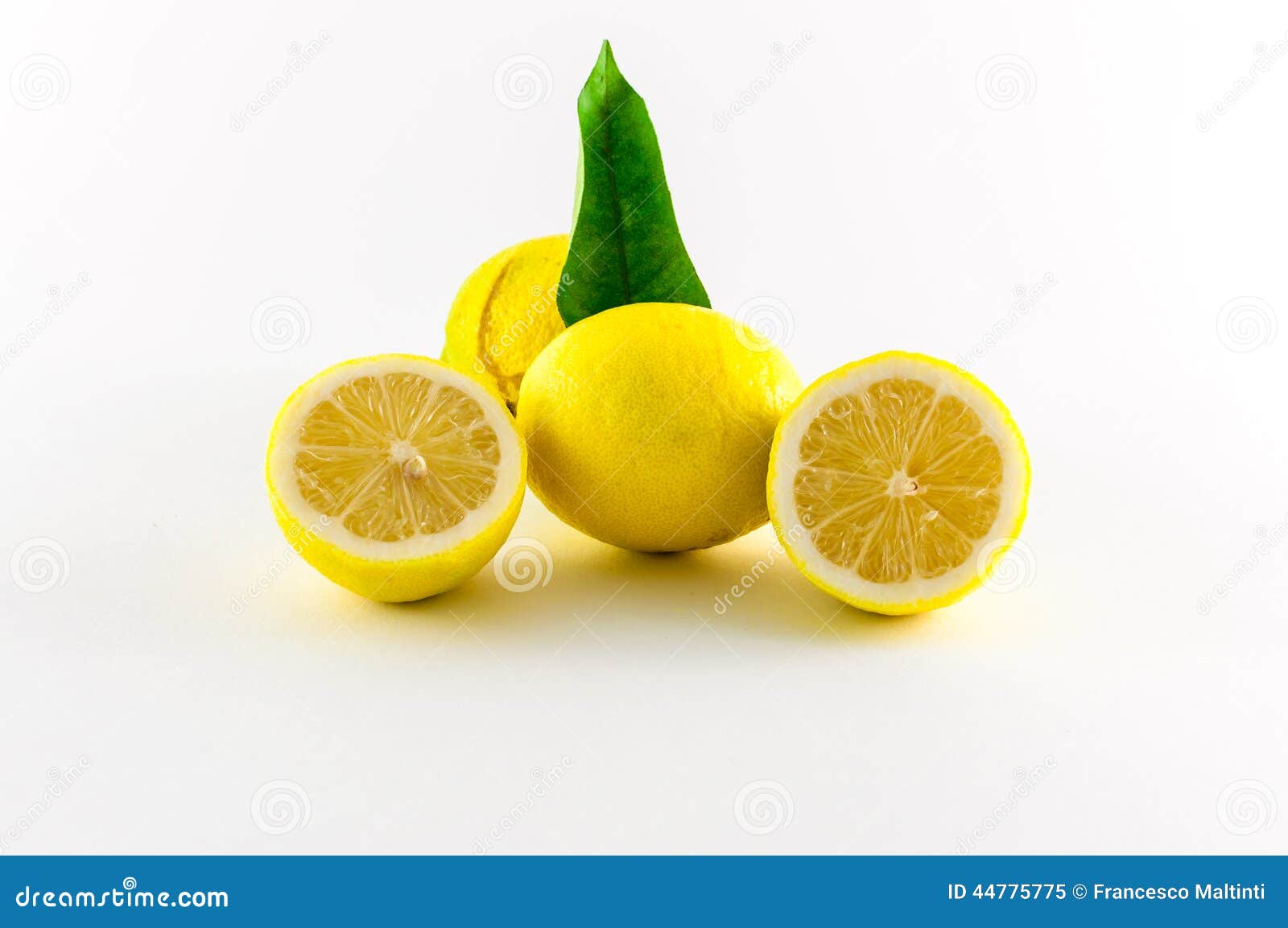 Lemons stock image. Image of fruit, food, leaf, background 44775775