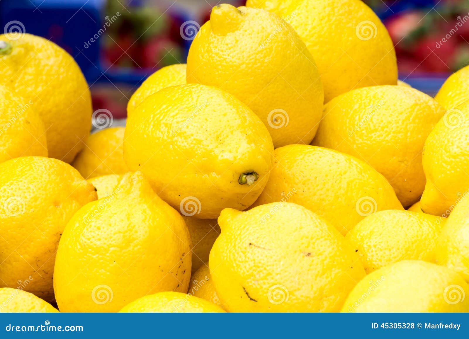 Lemons at the Market stock photo. Image of food, citrus 45305328
