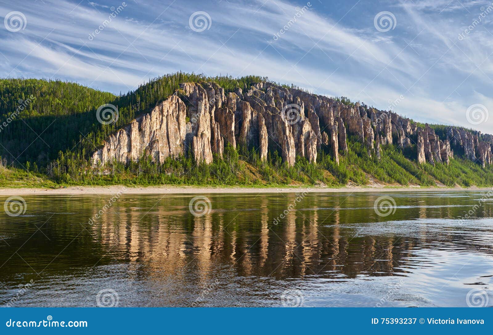 lena pillars, bank of lena river, yakutia