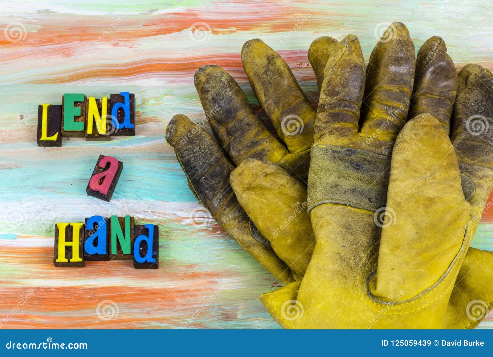 lend helping hand gloves volunteer labor