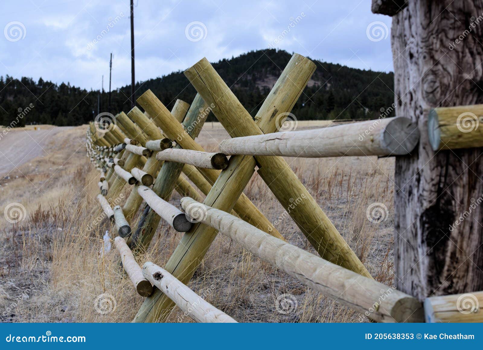 Length of jackleg fence stock image. Image of fence 205638353