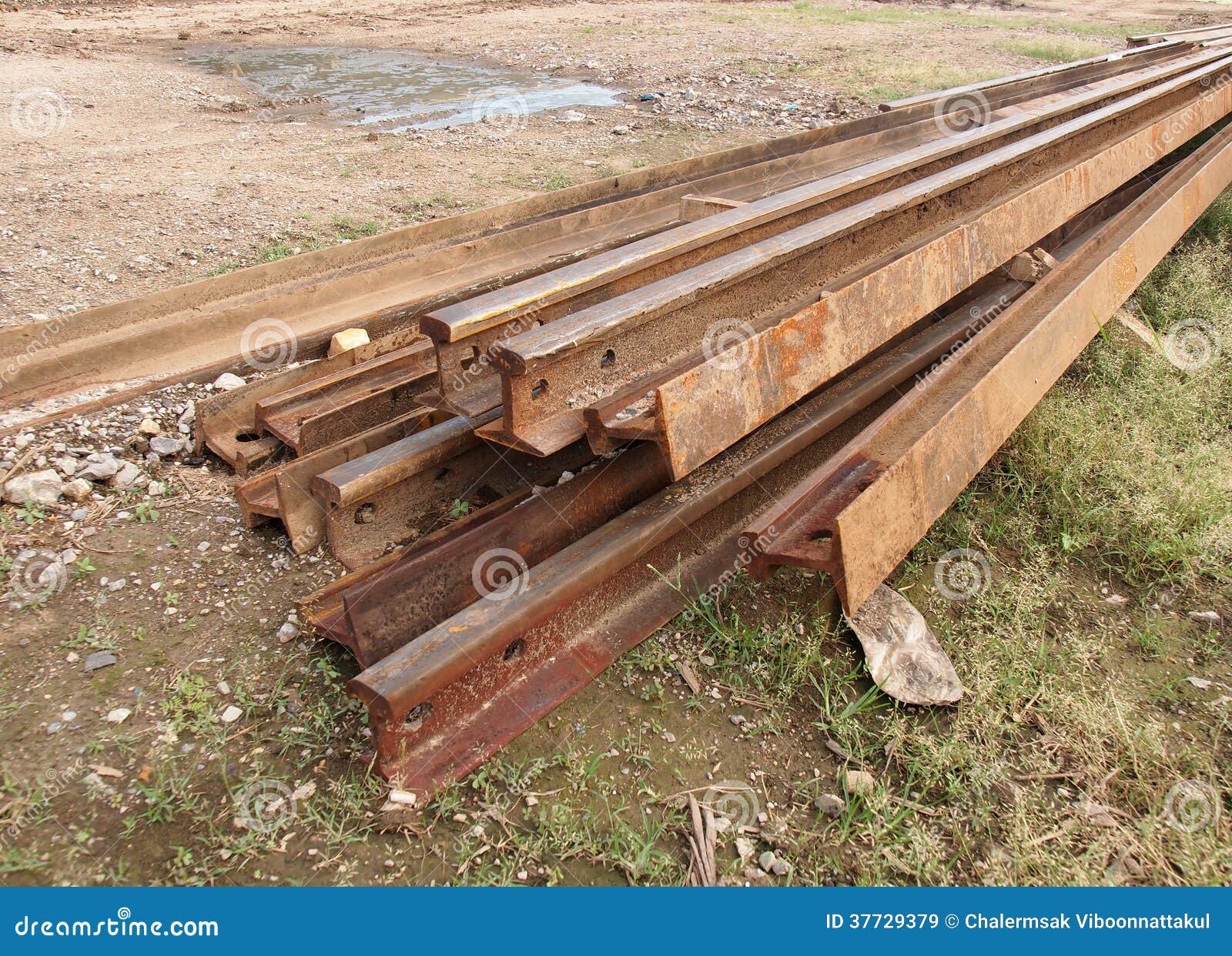 Lengths of rail track stock image. Image of verge, railway 37729379