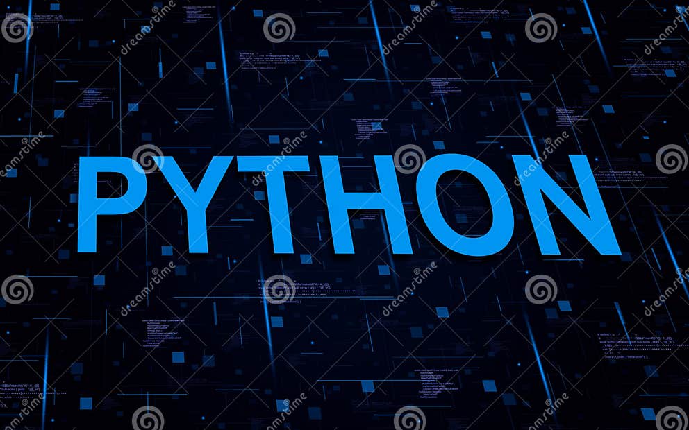 Lenguaje De Programación Python Sobre Fondo Tecnológico Con Elementos ...