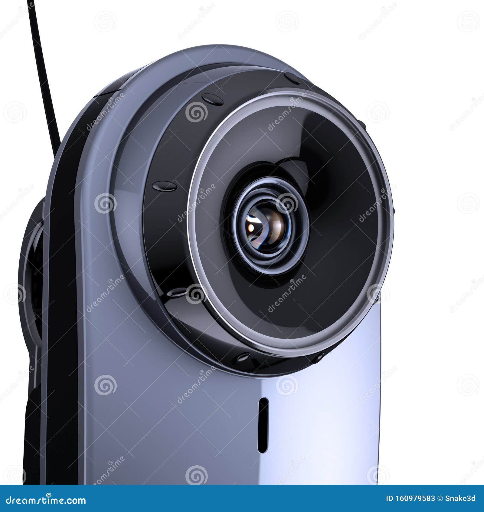 Lens Digital Eye Camera Looking Shadowing. Video Surveillance Stock