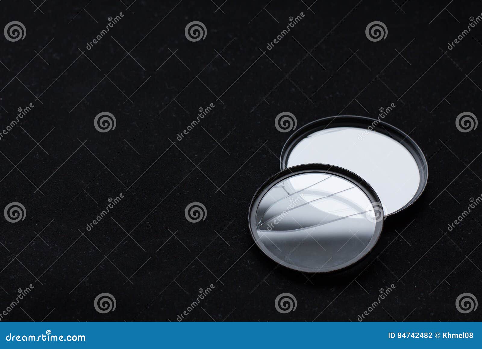 Lens Filter with a Broken Glass. Camera Lens Stock Photo Image of