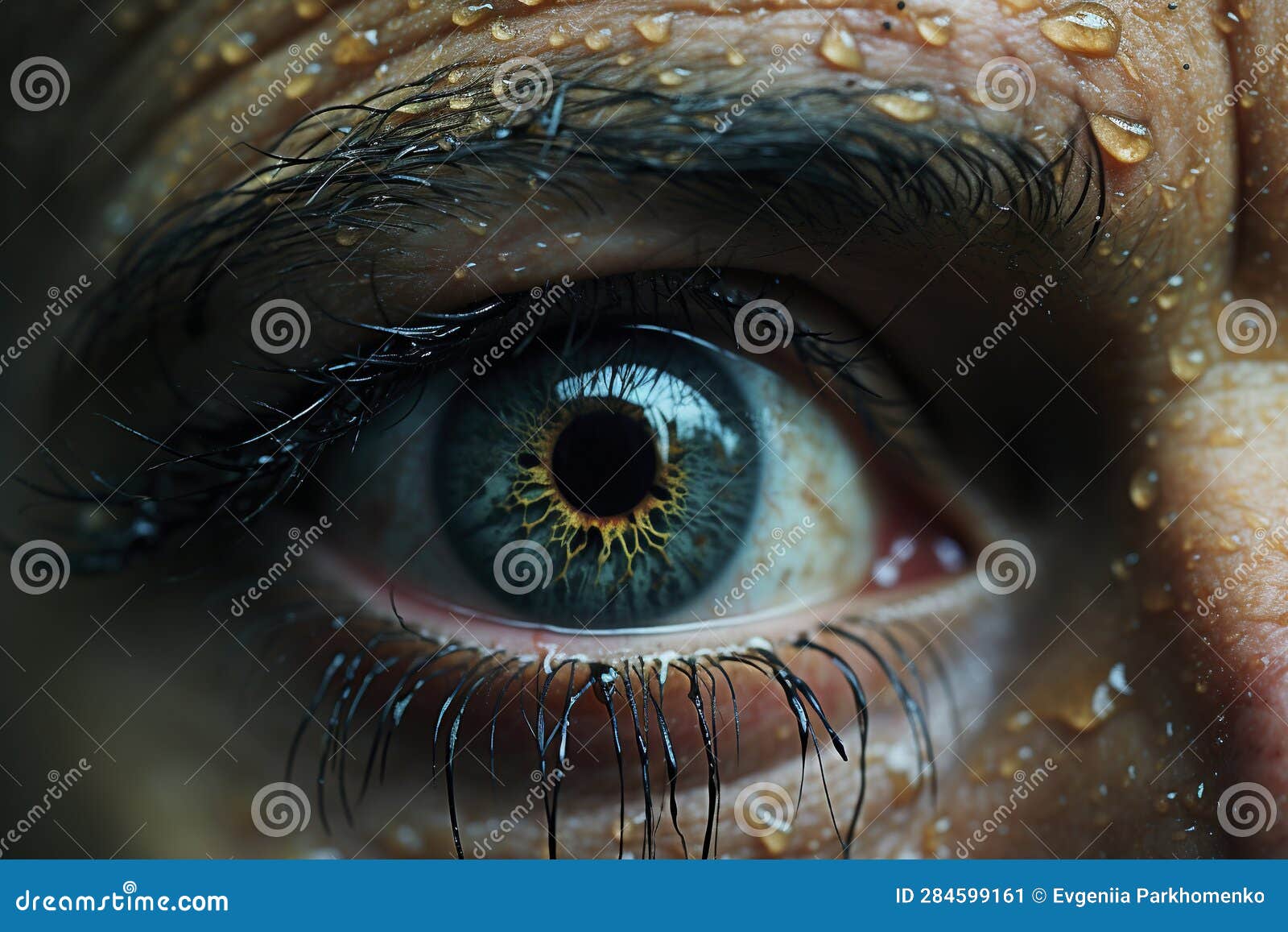 Through Lens, we Glimpse Weathered Eye of an Impoverished Old Man, Its ...