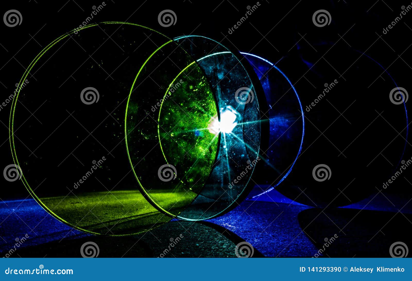 Lenses. Glare of Light in the Lenses. Stock Photo Image of lens