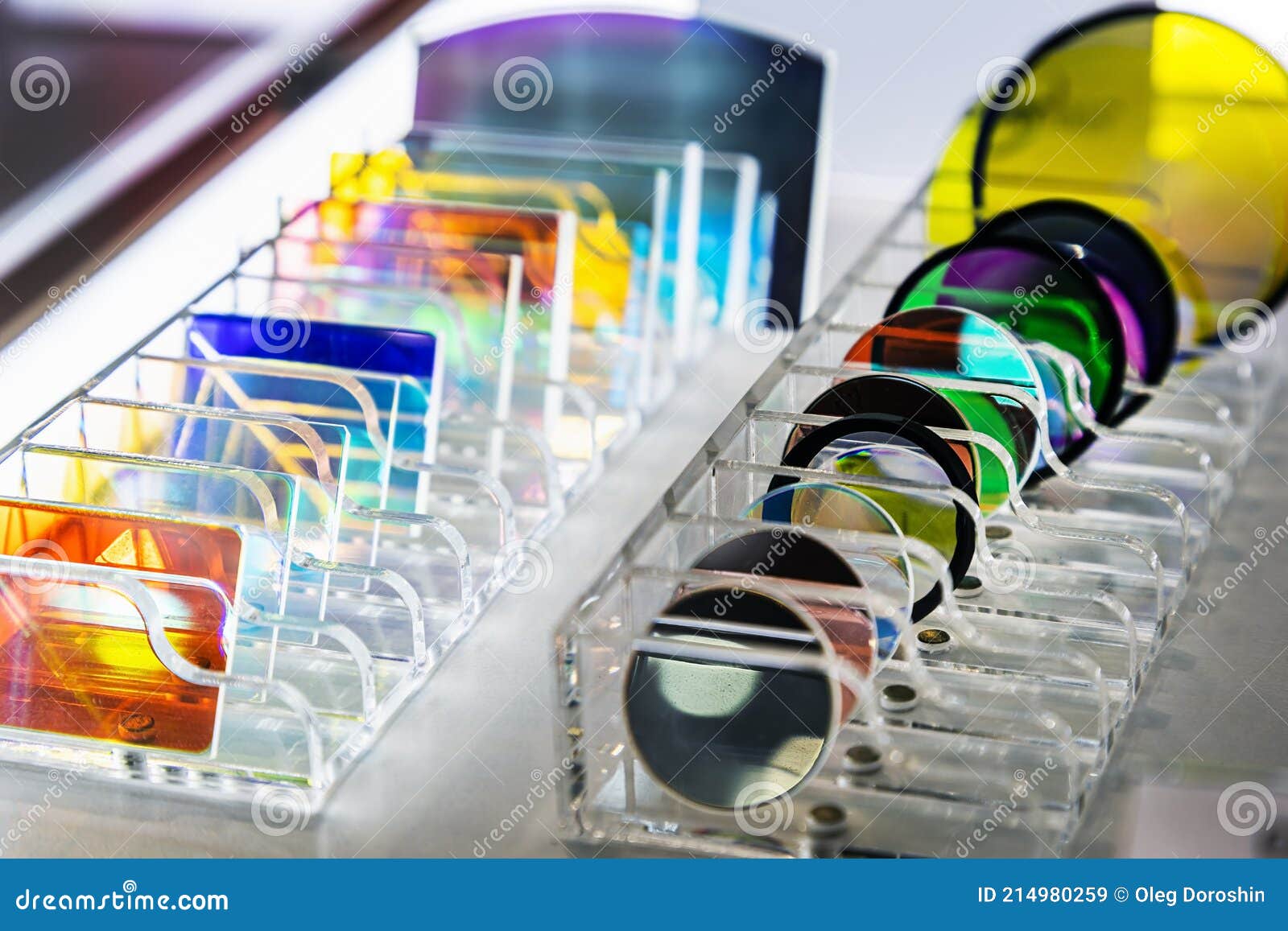 Lenses and Glasses Made of Quartz Glass for Instrument Optics Stock