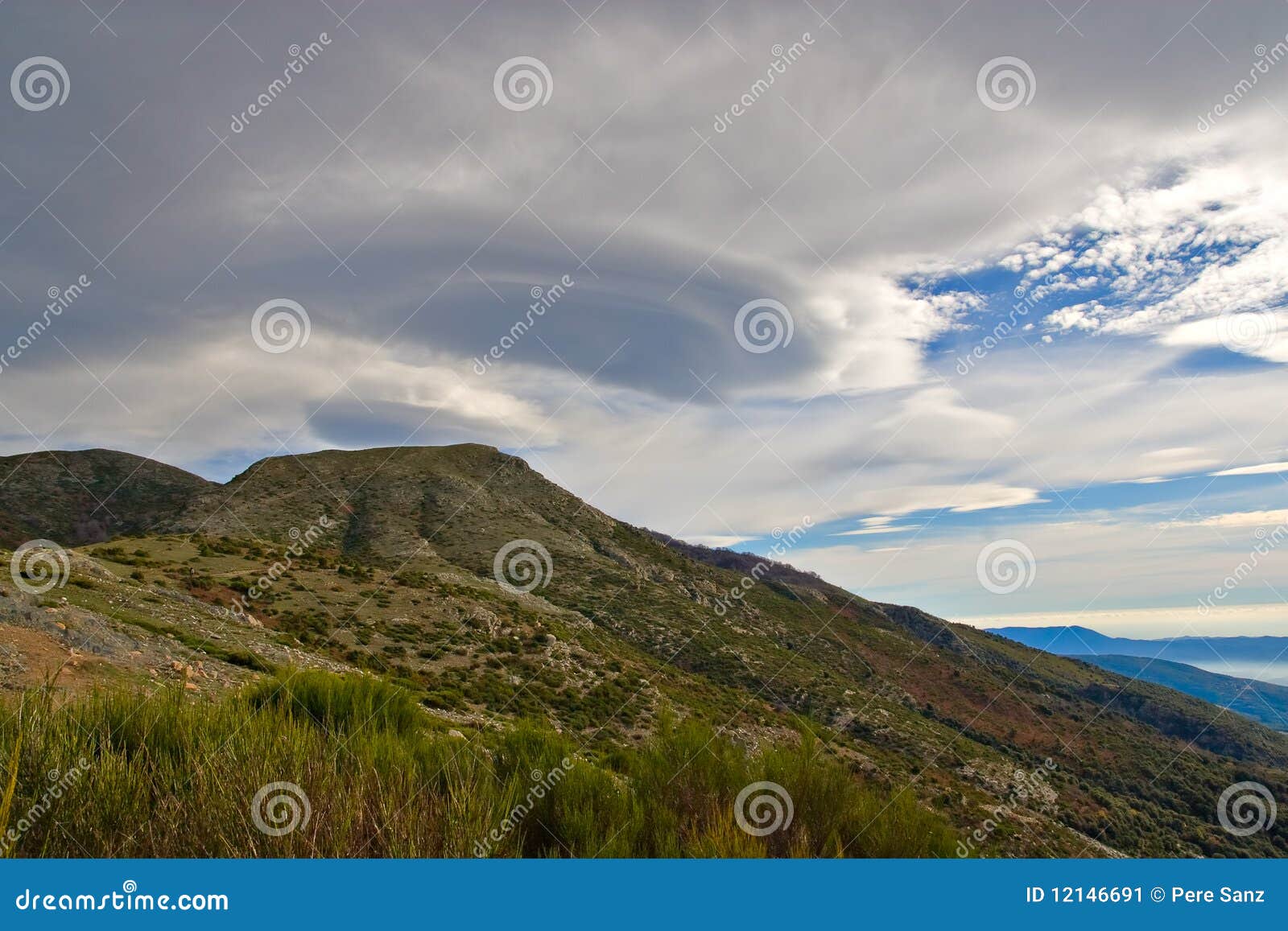lenticular clouds over the montseny