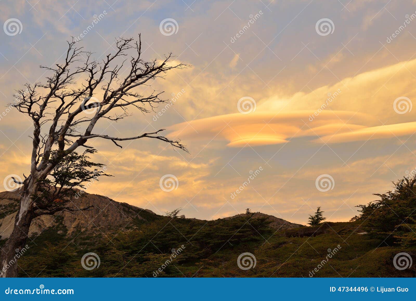 lenticular clouds in parque nacional los glaciares