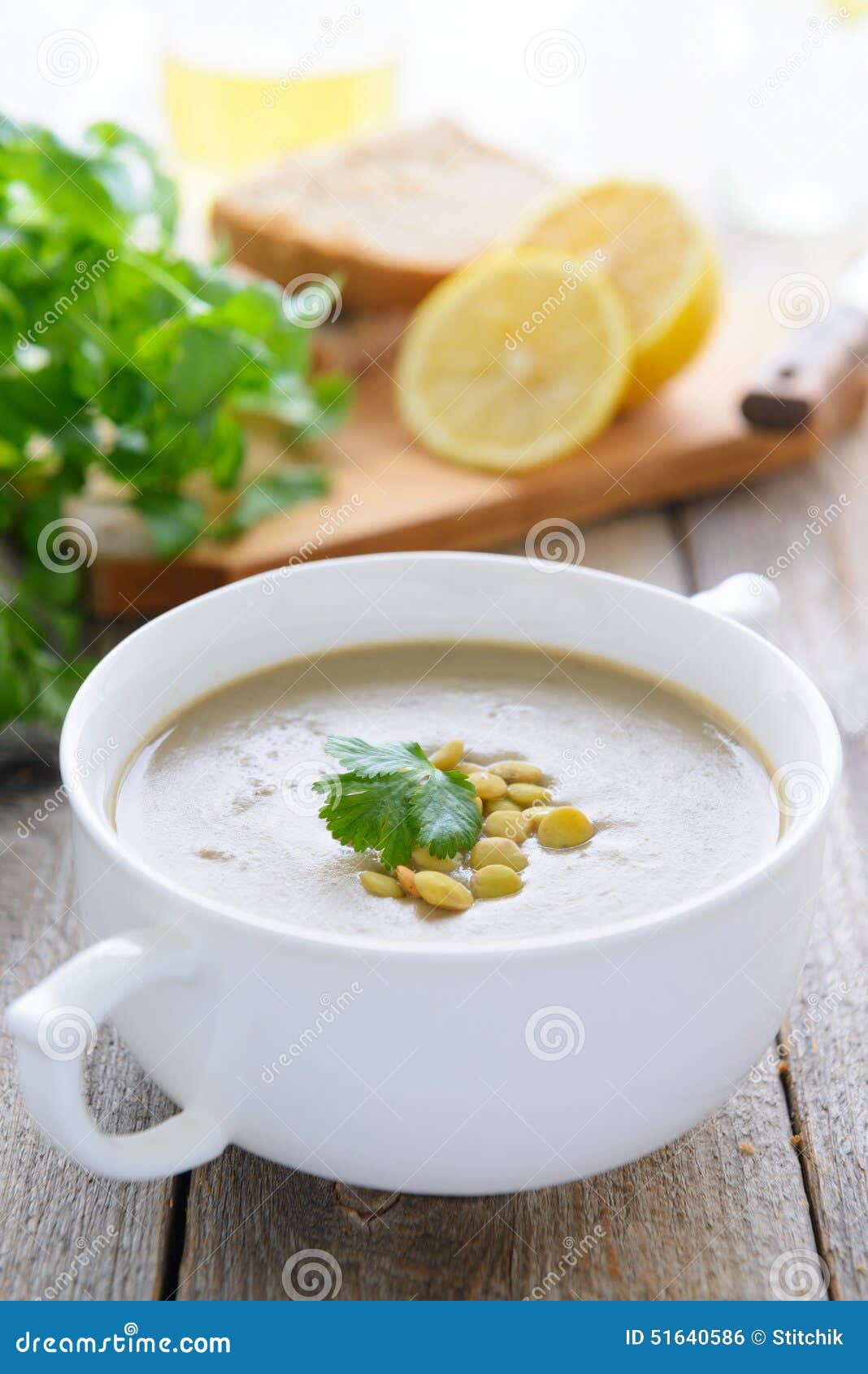 Lentil cream soup stock photo. Image of diet, cream, fast 51640586