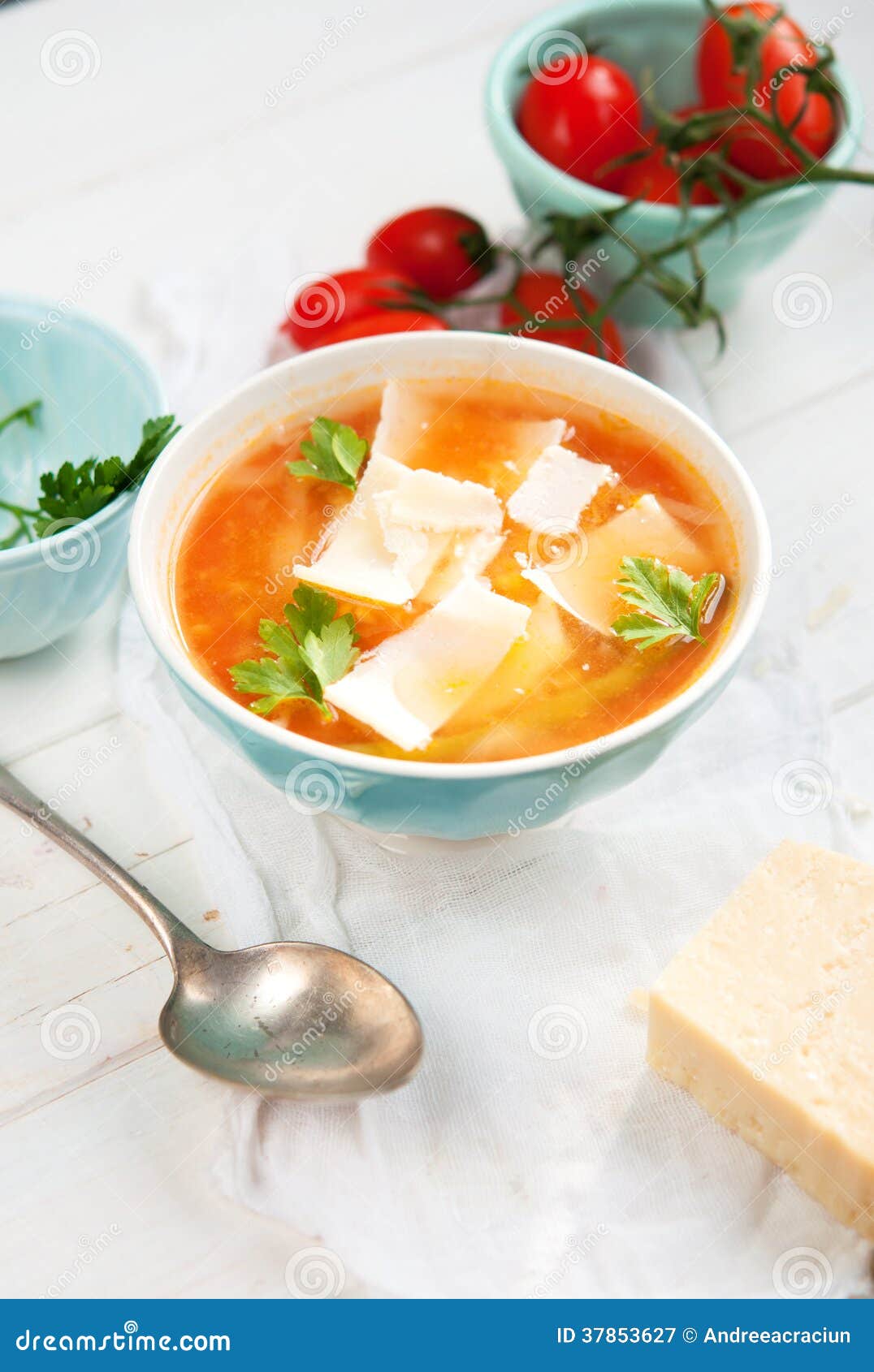 Lentil minestrone soup stock image. Image of vegetable - 37853627