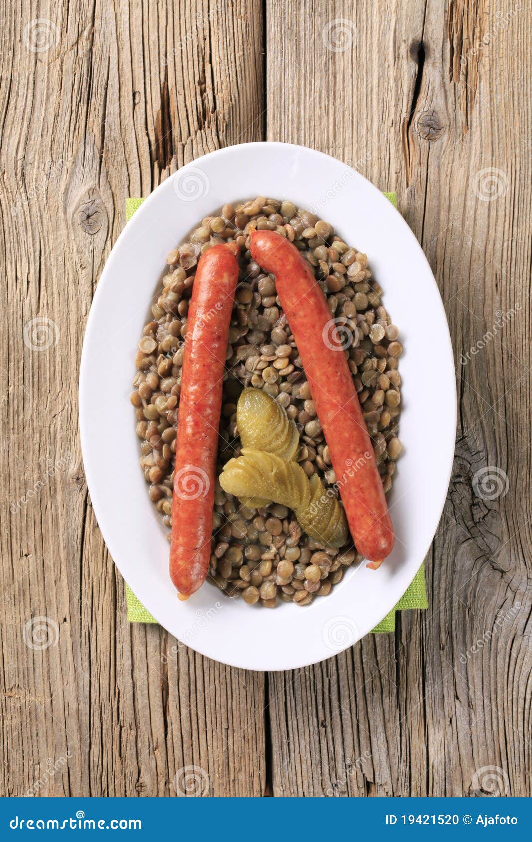 Lentils and sausages stock photo. Image of lentils, pulse 19421520