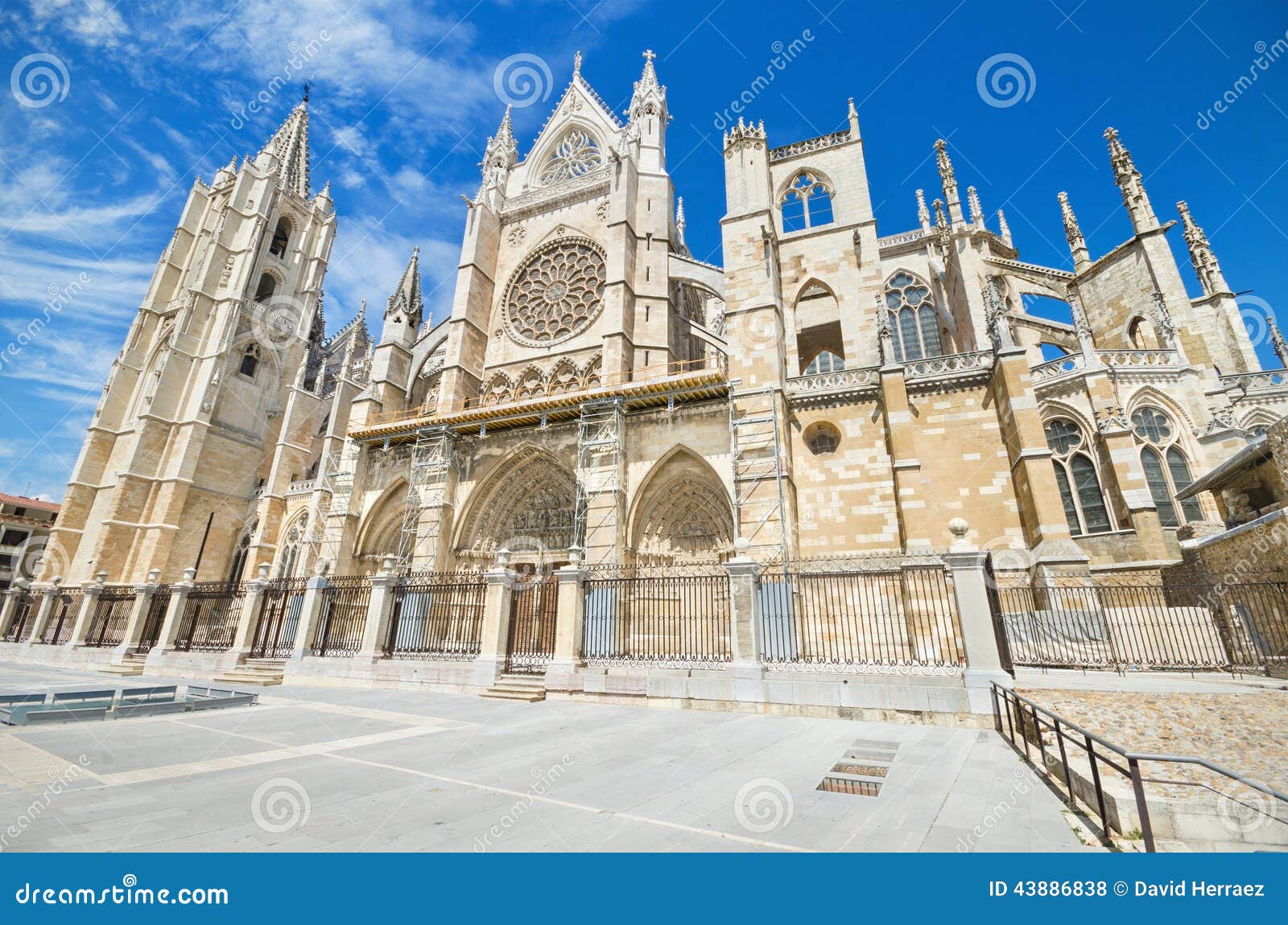 leon cathedral, castilla y leon, spain .