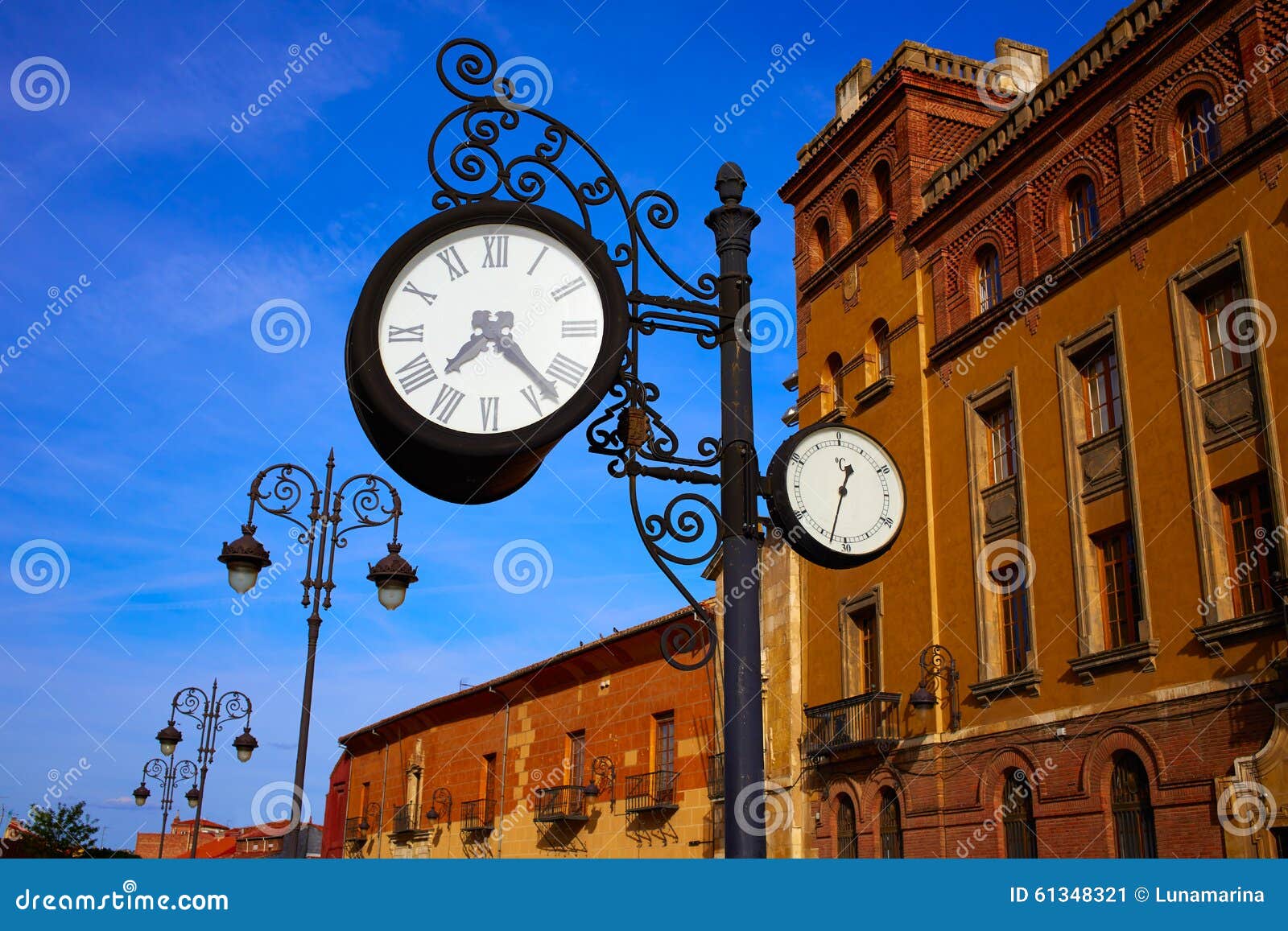 leon obispado facade in plaza regla square spain